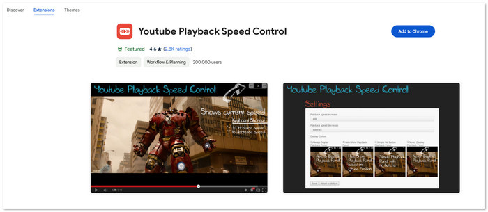 YouTube Playback Speed Control