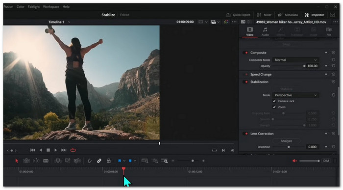 DaVinci Resolve Video Stabilizer