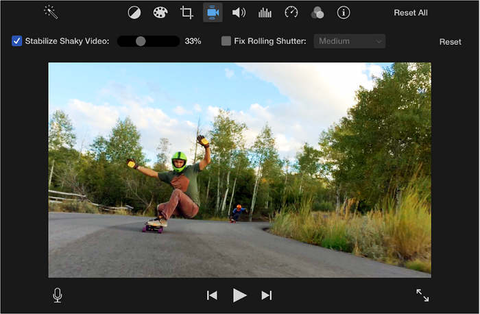 iMovie VIdeo Stabilizer
