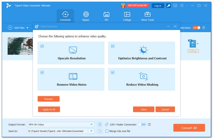 Tipard Video Converter Ultimate Bedste Videoproc Converter AI-alternativ