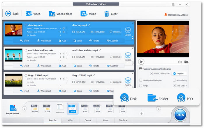 VideoProc Converter AI Interface