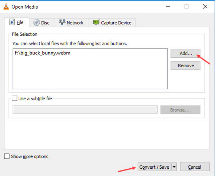 Add WEBM VLC Win