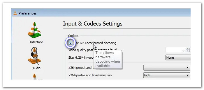 Disable Hardware Decoding