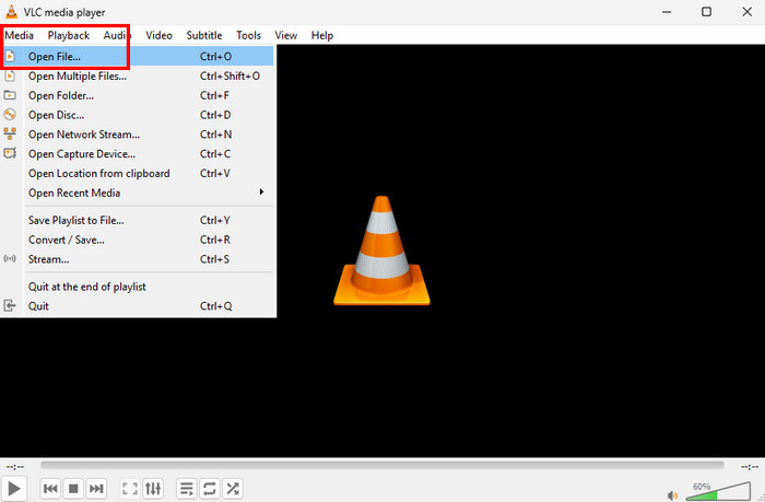 Media Open File VLC