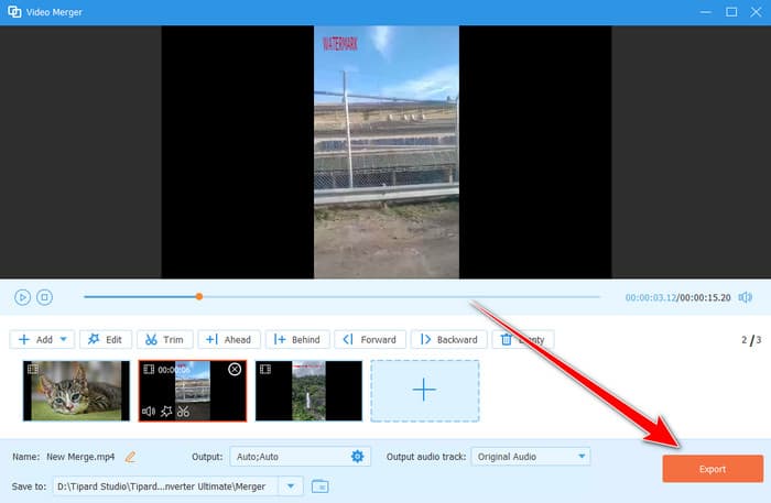 Export Merged Videos Tipard