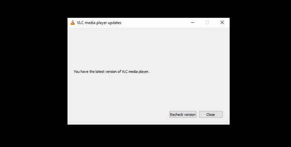 تحقق من إصدار VLC