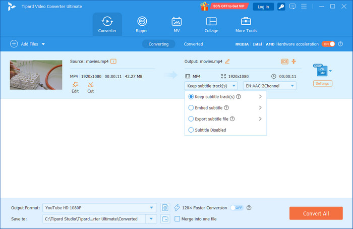 Add Subtitle on Tipard