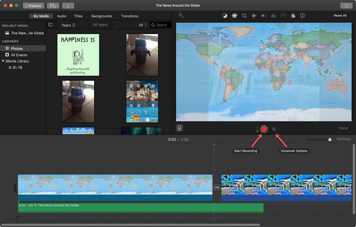iMovie Record