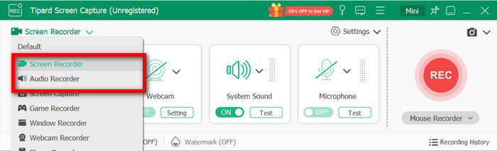 Tipard Screen Capture
