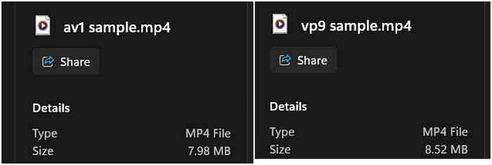AV1 ve VP9 Dosya Boyutlarının Karşılaştırılması