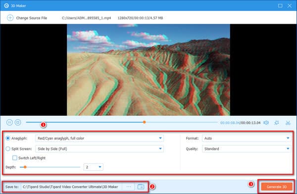 Tipard Video Converter Ultimate Generate 3D