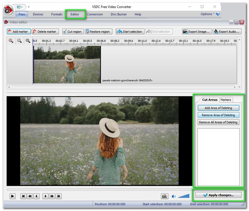 VSDC Free Video Converter Fusionar y dividir videos