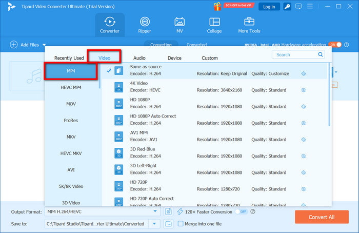 Video Tab Format