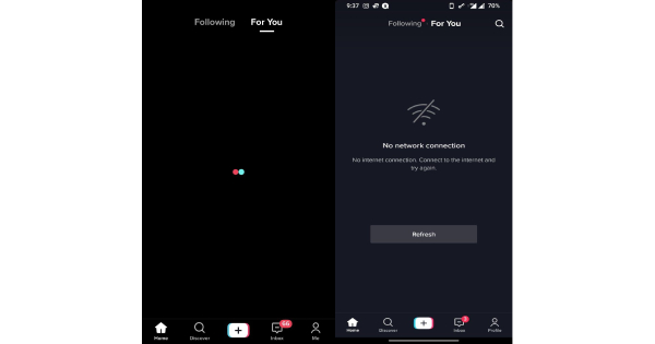 Slechte netwerkverbinding met TikTok