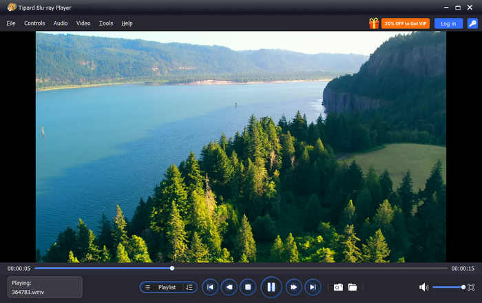 Tipard Blu-ray Player Playing WMV