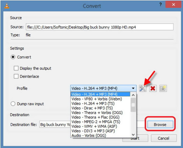 VLC Converti WMV in MP4