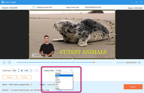 Change Aspect Ratio Tipard