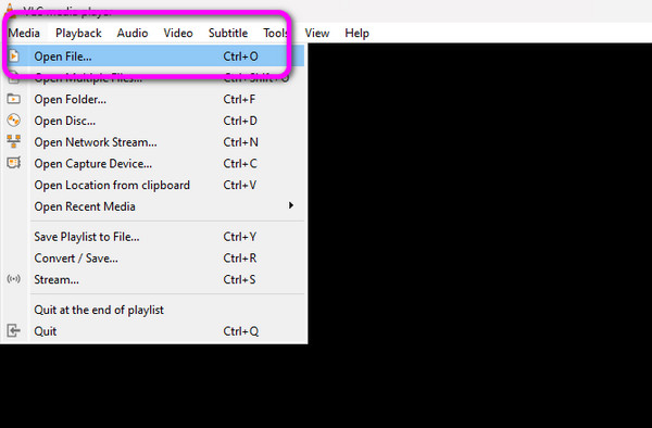 VLC Media Open File