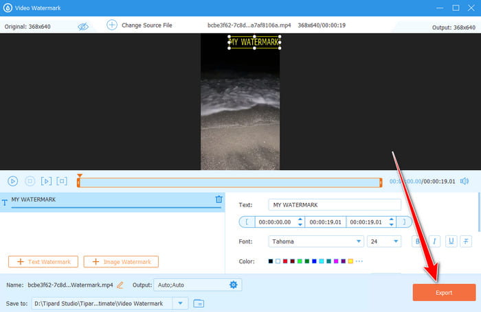 Save Video With Watermark Tipard