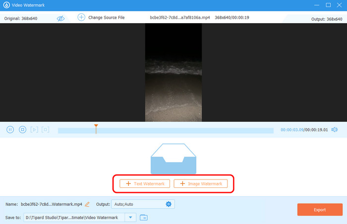 Text Image Watermark Tipard