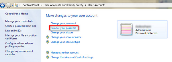 Пропустить пароль Войти в Windows 7