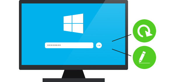rozhraní pro obnovení hesla systému Windows