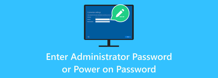 Ange administratörslösenord eller Power on Password