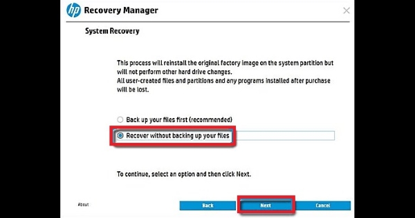 Odzyskiwanie systemu HP