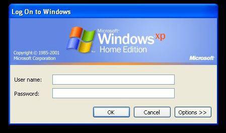 windows xp welcome screen