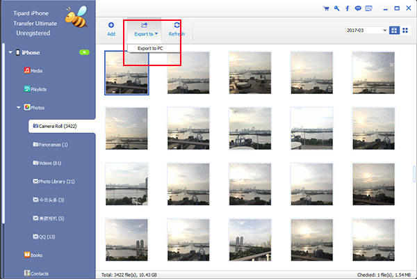 Select the photos